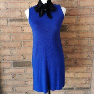 NWT John + Jenn royal blue tie neck sleeveless dress
